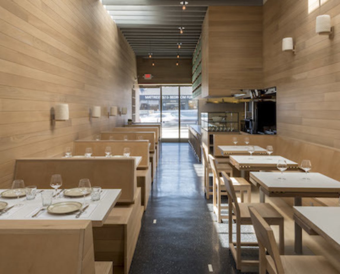 Dining area at Jon & Vinny's restaurant.