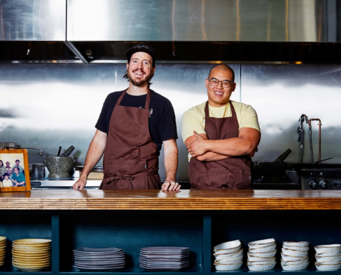 Co-owners Parnass Savang and Rod Lassiter of Talat Market.